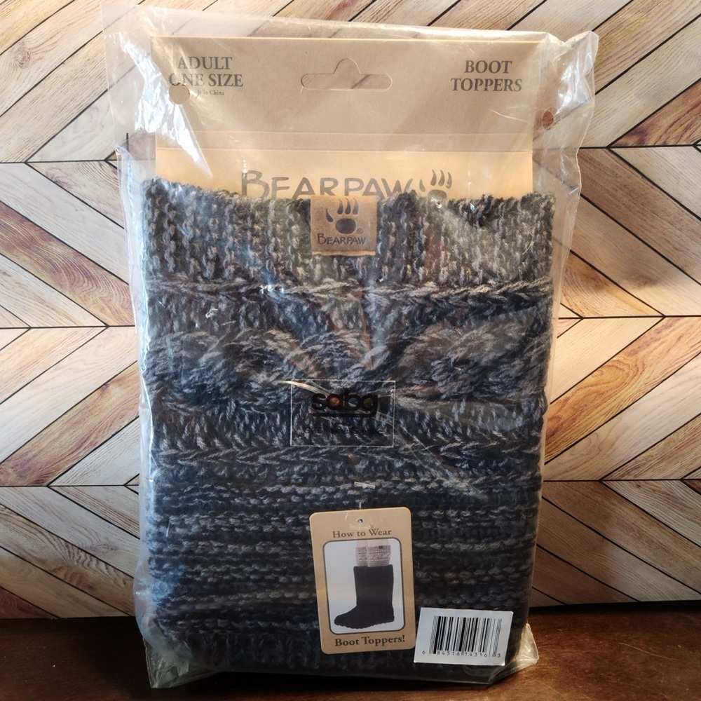 NWT BearPaw Charcoal Boot Topper